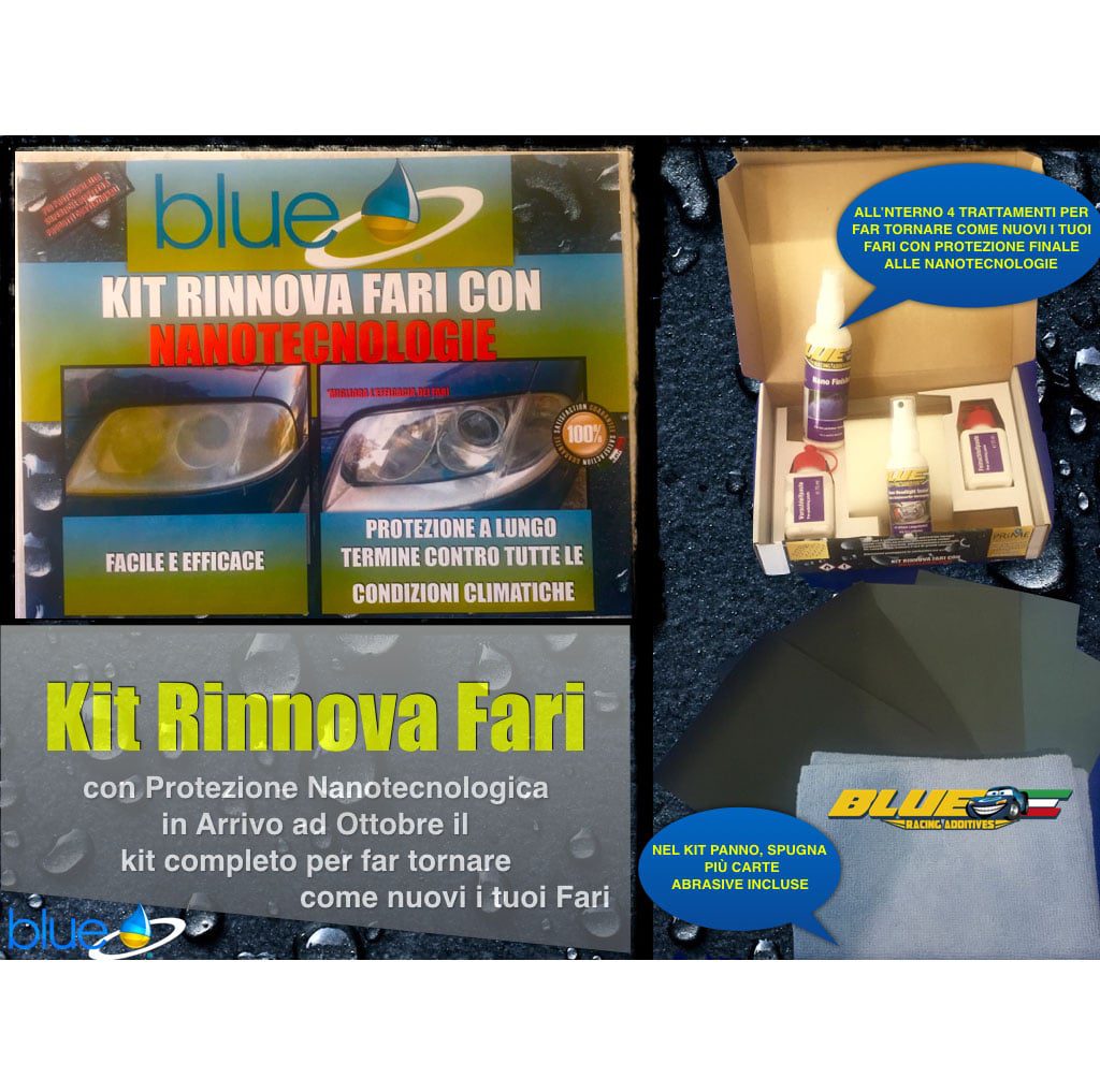 Kit rinnova fari ecco come far tornare nuovi i fari opachi Additivi Blue